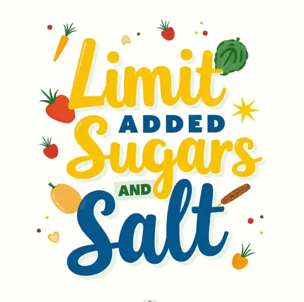 Limit Added Sugars and Salt