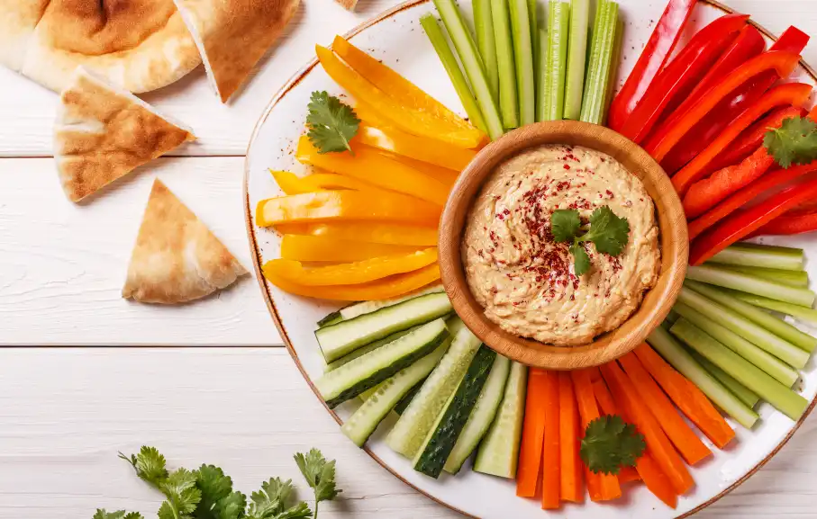 Vegetable Sticks with Hummus